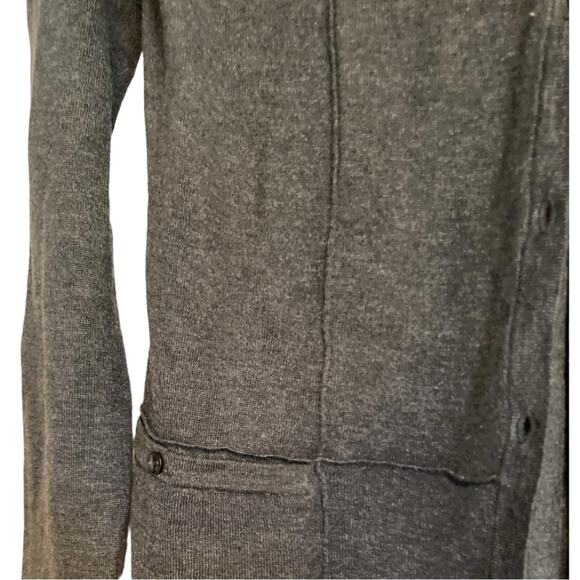 Toad Co Gray Gypsy Knit Wool Cardigan Sweater Womens Sz Small Neutral Loose Fit - Picture 9 of 15